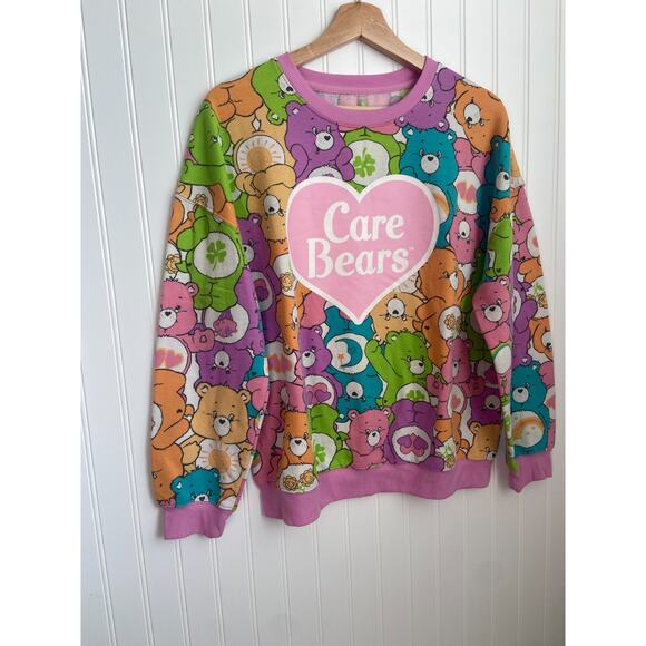CARE BEARS Hybrid Apparel Size M Multicolor Sweatshirt Women's TikTok Viral - Picture 2 of 4